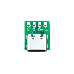 USB Type-C 16Pin Female to 4P R/A PCB Mount 2.54mm
