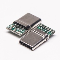 USB Type C 180 Degree Plug 24 Pin Solder Type for Cable