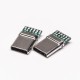USB Type C 180 Degree Plug 24 Pin Solder Type for Cable USB Type C 180 Degree Plug 24 Pin Solder Type for Cable