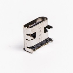 USB Type C 90 Degree Female SMT Through Hole for PCB Mount