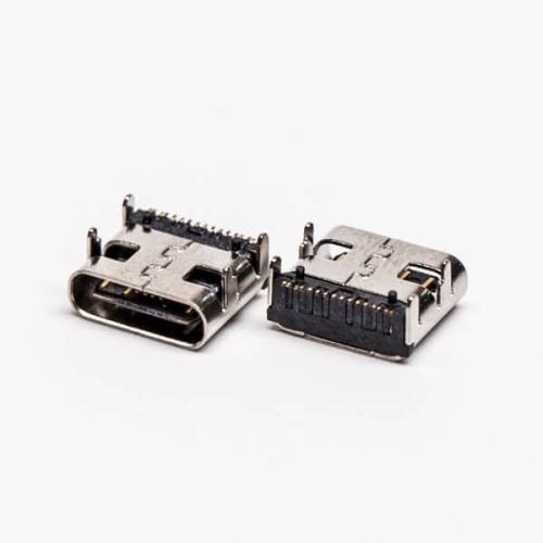 USB Type C 90 Degree Female SMT Through Hole for PCB Mount USB Type C 90 Degree Female SMT Through Hole for PCB Mount