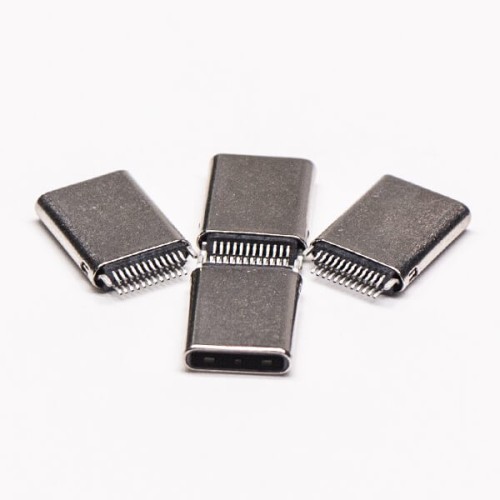USB Type C Connector Plug Straight 24 Pin Through Hole for PCB Mount USB Type C Connector Plug Straight 24 Pin Through Hole for PCB Mount