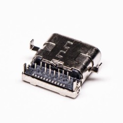 USB Type C Femele Right Angled Offset Type SMT and DIP