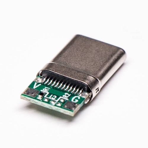 USB Type C Male 180 Degree Straight PCB Mount Connector USB Type C Male 180 Degree Straight PCB Mount Connector
