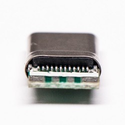 USB Type C Male 180 Degree Straight PCB Mount Connector