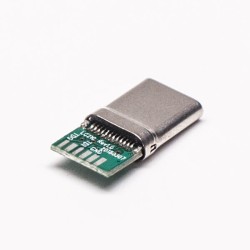 USB Type C Male Connector Straight 180 Degree