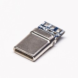 USB Type C Port Straight Male Connector PCB Mount