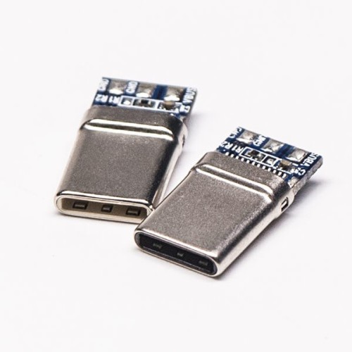 USB Type C Port Straight Male Connector PCB Mount