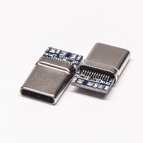 USB Type C Port Straight Male Connector PCB Mount