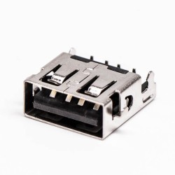 USB2.0 SMT Female 90 Degree Offest Type Through Hole