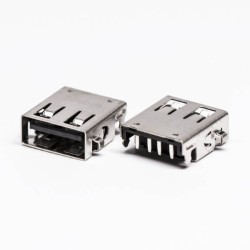USB2.0 SMT Female 90 Degree Offest Type Through Hole