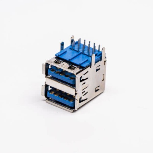 usb3.0 Type A Dual Port Female Right Angled Through Hole usb3.0 Type A Dual Port Female Right Angled Through Hole