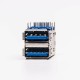 usb3.0 Type A Dual Port Female Right Angled Through Hole usb3.0 Type A Dual Port Female Right Angled Through Hole