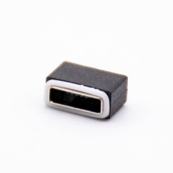 Female AB Type With Waterproof Ring IP66 MICRO USB Connector SMT Vertical Mounting 180 Degrees