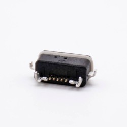 IP66 Waterproof MICRO USB Type B Female 5P Connector SMT With Rating 3 A IP66
