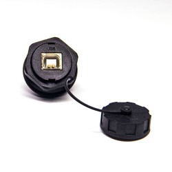 IP67 Waterproof USB Connector USB2.0 Type B Female Panel Lock Connectors