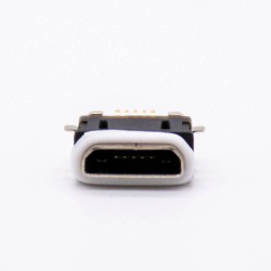 IPx8 MICRO USB Connector 5Pin Female SMT B Type With Waterproof Ring