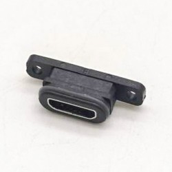 MICRO USB Connector IPX8 B Type Female 5P SMT Vertical Mounting 180 Degrees With Waterproof Ring