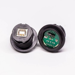 USB2.0 Type B IP67 Female Connectors Straight PCB Mount Connector