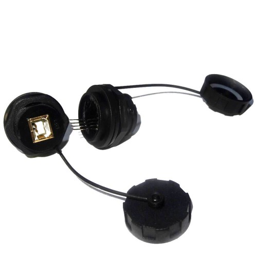 Waterproof Female USB 2.0 Type B Female Socket Connectors gold-plated with pin Waterproof Female USB 2.0 Type B Female Socket Connectors gold-plated with pin