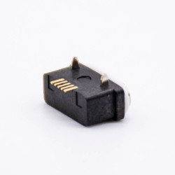 Waterproof level IP66 Female MICRO USB Connector 5 Pin B Type With Waterproof Ring SMT