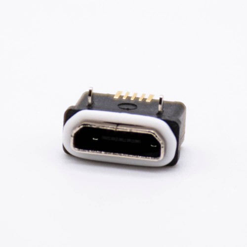 Waterproof level IP66 Female MICRO USB Connector 5 Pin B Type With Waterproof Ring SMT Waterproof level IP66 Female MICRO USB Connector 5 Pin B Type With Waterproof Ring SMT