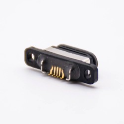 Waterproof level IPx8 MICRO USB Connector B Type Female 5P SMT With Waterproof Ring Rating 3A