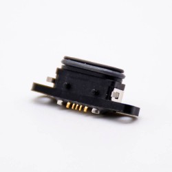 Waterproof level IPx8 MICRO USB Connector B Type Female 5P SMT With Waterproof Ring Rating 3A