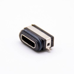 Waterproof MICRO USB Socket Female Connector B Type IP68 SMT full stickers 5Pin With Rating 3A