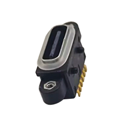 Waterproof Type C Connector Female Socket 6P SMT With Waterproof Ring