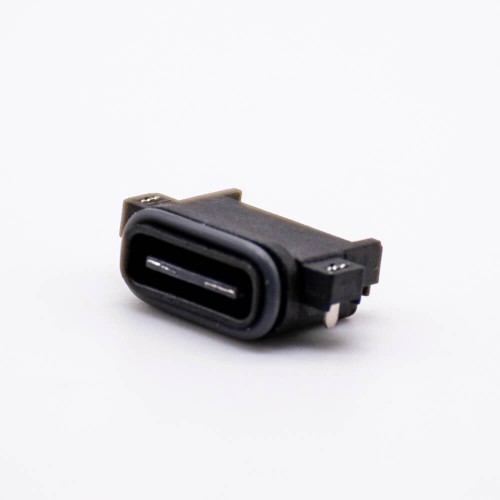 Waterproof Type C USB Socket Connector IPX8 Offset Type Female 16-Pin Waterproof Type C USB Socket Connector IPX8 Offset Type Female 16-Pin