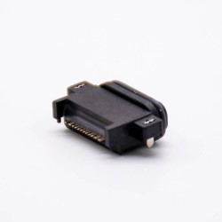 Waterproof Type C USB Socket Connector IPX8 Offset Type Female 16-Pin