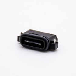 Waterproof Type C USB Socket Connector IPX8 Offset Type Female 16-Pin