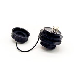 Waterproof USB 2.0 Connectors Type A Female Front Panel Lock Mount IP67 with Dust Cover