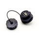 Waterproof USB 2.0 Connectors Type A Female Front Panel Lock Mount IP67 with Dust Cover Waterproof USB 2.0 Connectors Type A Female Front Panel Lock Mount IP67 with Dust Cover