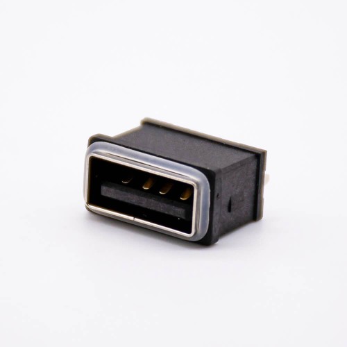 Waterproof USB charger Socket Female 4 Pin A Type SMT IPX8 Straight Waterproof USB charger Socket Female 4 Pin A Type SMT IPX8 Straight