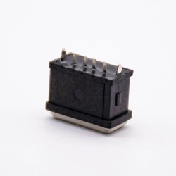 Waterproof USB charger Socket Female 4 Pin A Type SMT IPX8 Straight