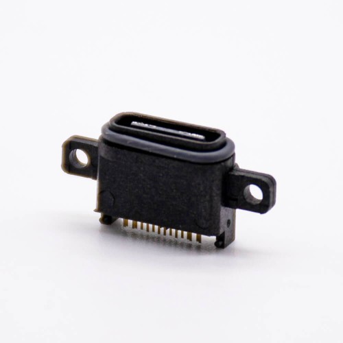 Waterproof USB Type C Connector Offset Type IPX8 16P With Waterproof Ring Waterproof USB Type C Connector Offset Type IPX8 16P With Waterproof Ring