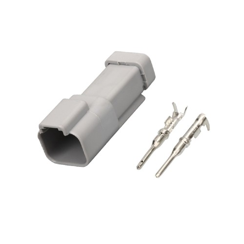 1 Set Elecje DT 2 Pin Male Shell with Contacts Auto Waterproof Connector Automotive Sealed DT04-2P