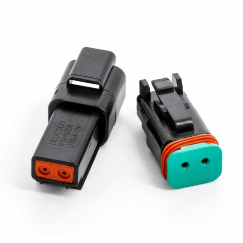 2 Pin PA66 Waterproof Automotive Sealed Connector 2P Male Female Mating Connector Elecje (Excluded Contacts)