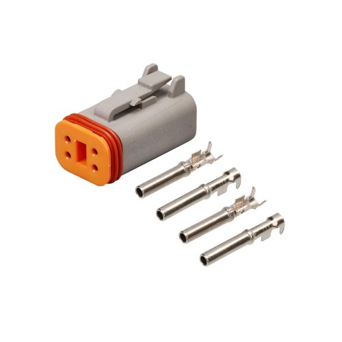 4 Pin Female Jack with Contacts Auto Waterproof Connector Automotive Sealed DT06-4S Elecbee DT Series 4 Pin Female Jack with Contacts Auto Waterproof Connector Automotive Sealed DT06-4S Elecbee DT Series