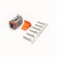 6 Pin Female Jack with Contacts Auto Waterproof Connector Automotive Sealed DT06-6S Elecje