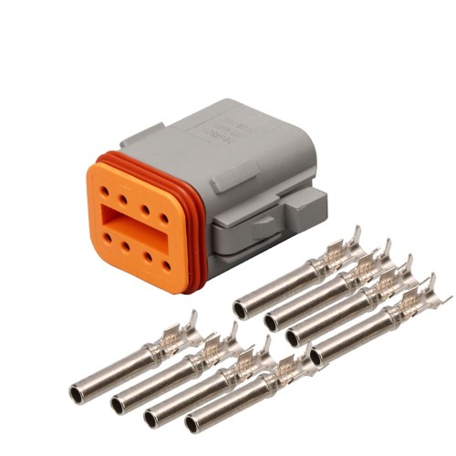 8 Pin Female Jack with Contacts Auto Waterproof Connector Automotive Accessories Sealed DT06-8S Elecje