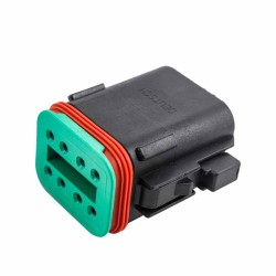 8 Pin PA66 Waterproof Automotive Sealed Connector Black 8P Male Female Mating Connector Elecje (Excluded Contacts)