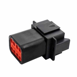 8 Pin PA66 Waterproof Automotive Sealed Connector Black 8P Male Female Mating Connector Elecje (Excluded Contacts)