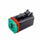 Automotive Sealed Connector 6 Pin PA66 Waterproof 6P Male Female Mating Connector Elecje (Excluded Contacts)