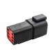 Automotive Sealed Connector 6 Pin PA66 Waterproof 6P Male Female Mating Connector Elecje (Excluded Contacts)