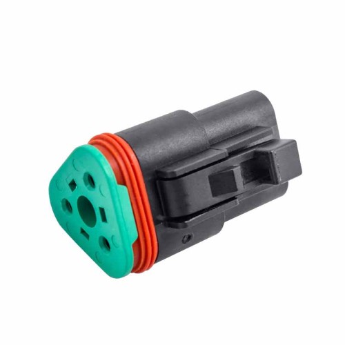 Black 3 Pin Waterproof Automotive Sealed Connector 3P Male Female Mating Connector PA66 Elecje (Excluded Contacts)