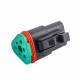 Black 3 Pin Waterproof Automotive Sealed Connector 3P Male Female Mating Connector PA66 Elecje (Excluded Contacts)