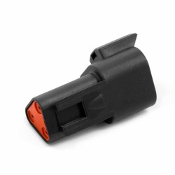Black 3 Pin Waterproof Automotive Sealed Connector 3P Male Female Mating Connector PA66 Elecje (Excluded Contacts)